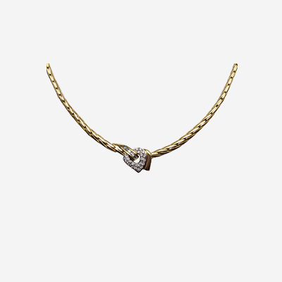 Leo Pizzo 18kt Diamond Heart Necklace
