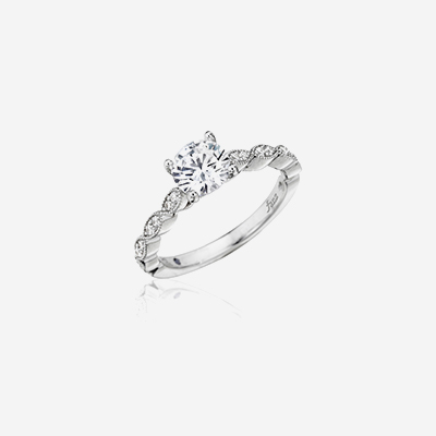 14kt vintage art deco diamond engagement ring