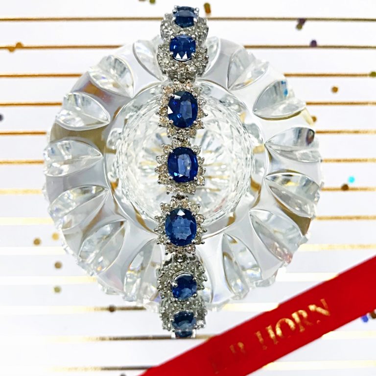 E.B. Horn Diamond Sapphire Bracelet