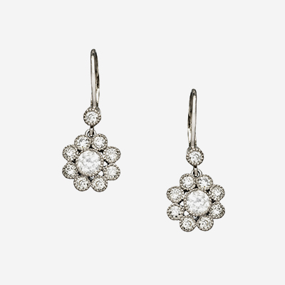 18kt diamond earrings