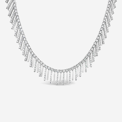 18kt dangle diamond necklace