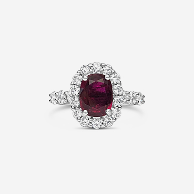 18kt ruby and diamond ring