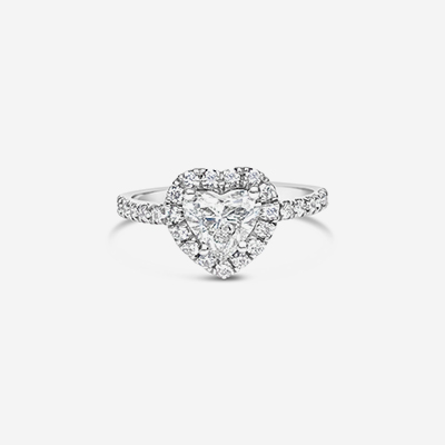 14kt heart shape diamond engagement ring