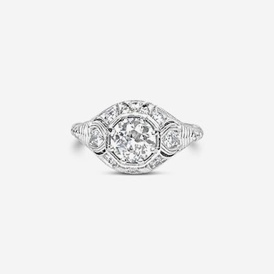 18kt antique diamond ring