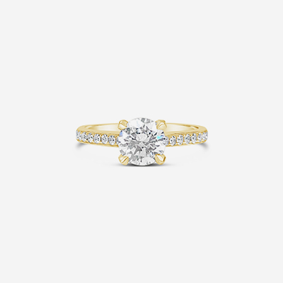 14kt diamond solitaire engagement ring