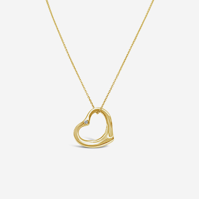 18kt tiffany floating heart pendant