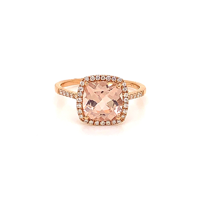 18kt rose gold and morganite ring