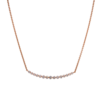 18kt rose gold diamond necklace