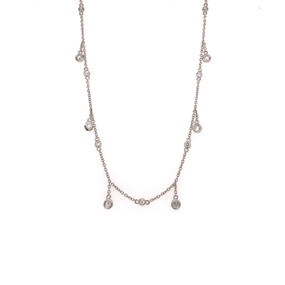 14kt dangling diamond necklace