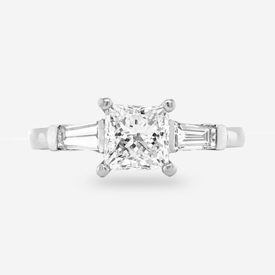 Platinum Princess Cut Diamond Engagement Ring