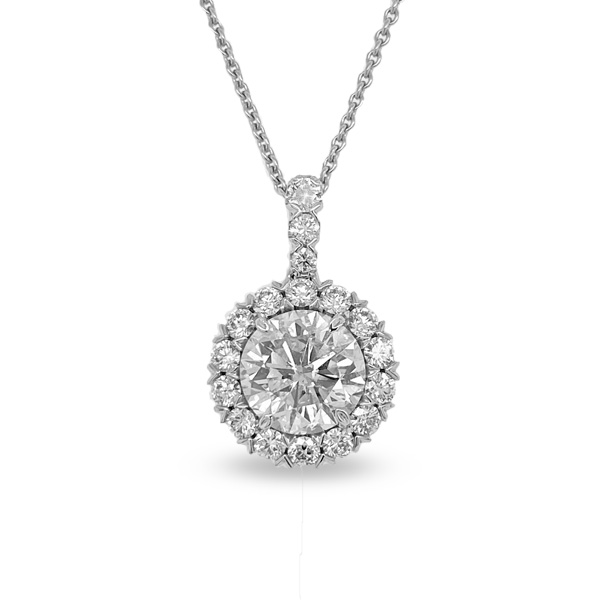 0.77ct Classic Round Halo Natural Diamond Fashion Pendant – Varsha Diamonds