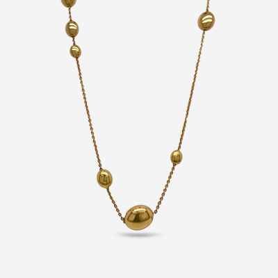 18KT Oval Bead Necklace