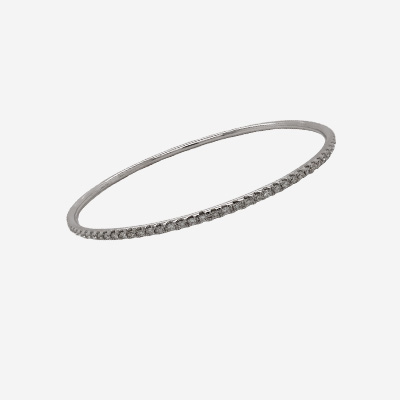 18KT White Gold Diamond Eternity Bangle