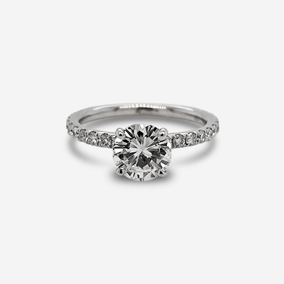 18KT White Gold Diamond Engagement Ring