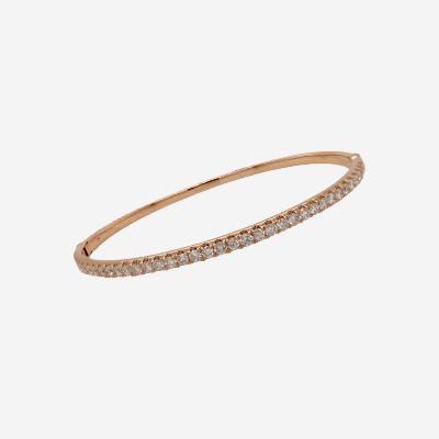 18KT Rose Gold Diamond Bangle