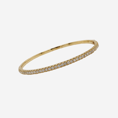 18KT Yellow Gold Diamond Bangle