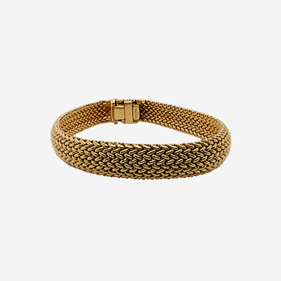 18KT Yellow Gold Mesh Bracelet