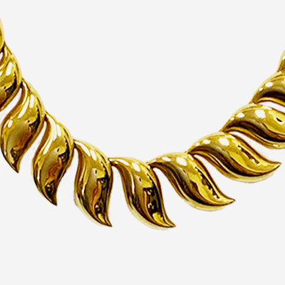 18KT Yellow Gold “Elsa Peretti” Feather Necklace