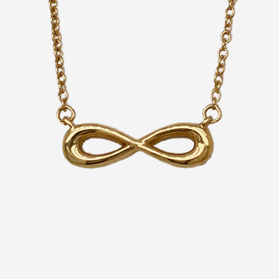 18KT Yellow Gold Infinity Necklace