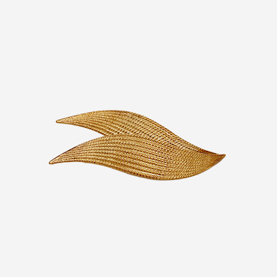 14KT Yellow Gold Textured Leaf Brooch