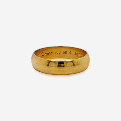 18KT Yellow Gold Cartier 5mm Wedding Band
