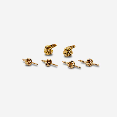 18KT Yellow Gold Knot Cufflinks