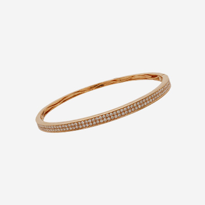 18Kt Rose Gold Diamond Bangle