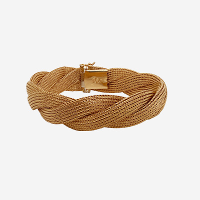 18KT Yellow Gold Braided Bracelet