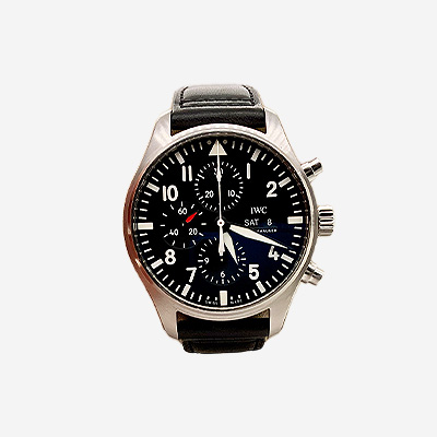 Stainless Steel IWC Pilot Chronograph Watch