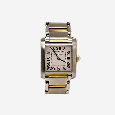 Two-Toned Mid-Size Cartier Tank Watch
