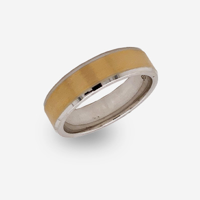 14KT White and Yellow Gold Wedding Band