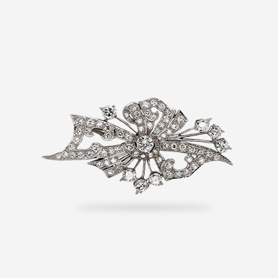 Platinum Diamond Brooch