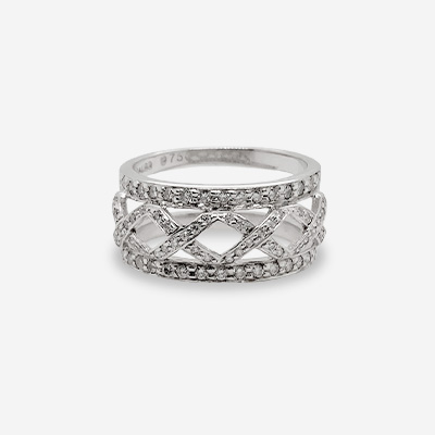 18KT White Gold Hidalgo Open Band Ring