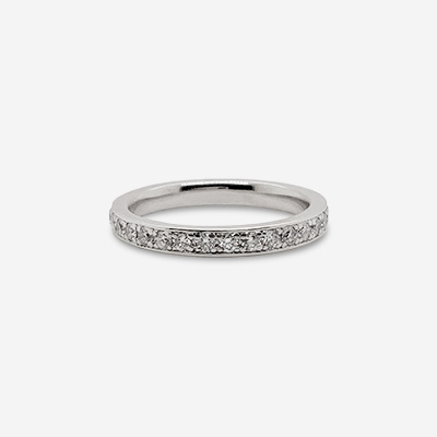 Platinum Round Diamond Eternity Band