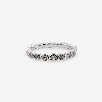 14KT White Gold Diamond Eternity Wedding Band