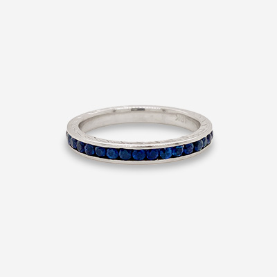 18Kt White Gold Sapphire Eternity Ring