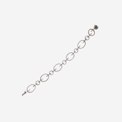 14KT White Gold Open Link Diamond Bracelet