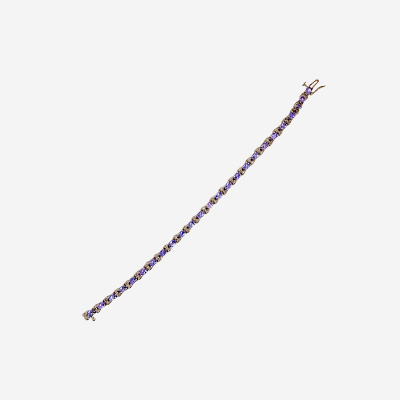 14KT White Gold Tanzanite and Diamond Bracelet