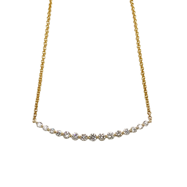 E.B. Horn 14Kt Yellow Gold Diamond Smile Necklace