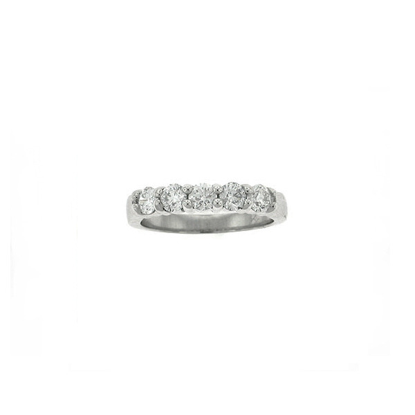 E.B. Horn 14Kt Five Diamond Wedding Band