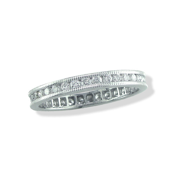 Armadani 14K White Gold Diamond Eternity Wedding Band