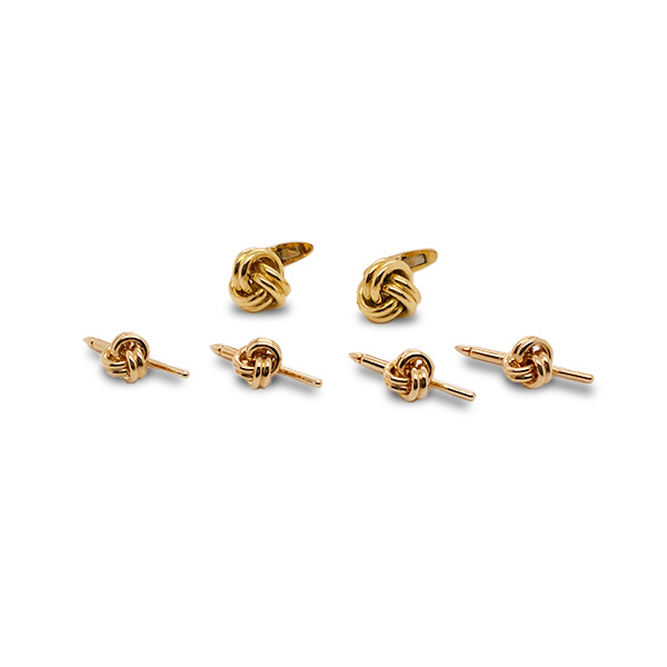 E.B. Horn 18Kt Yellow Gold Knot Cufflinks