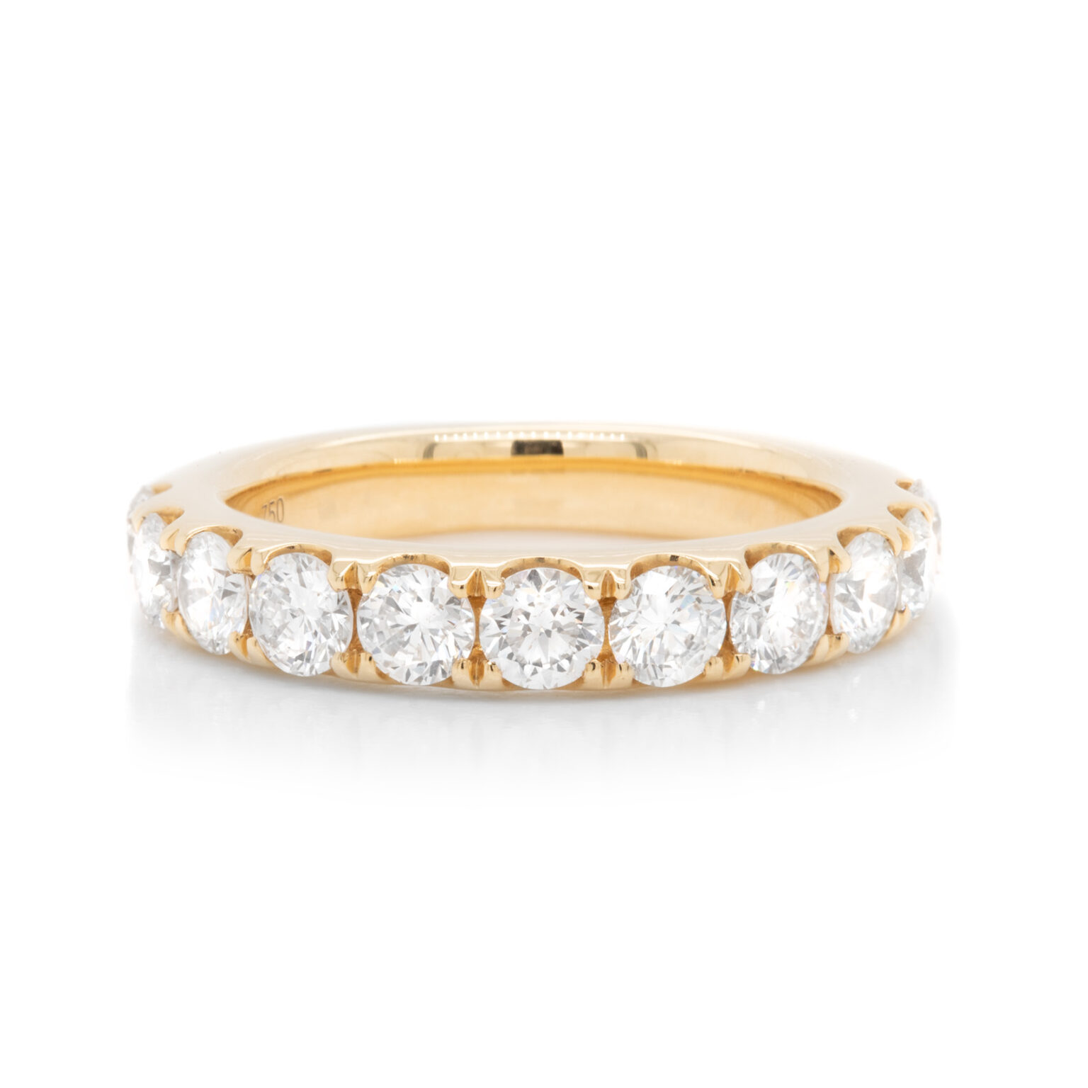 Odelia 18K Yellow Gold Round Diamond Band